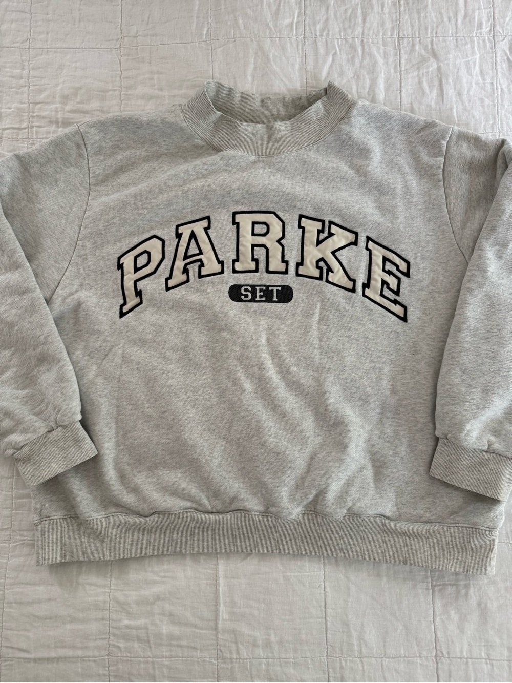 Parke X Set Active Varsity Mockneck Sweatshirt | Orca | XXL